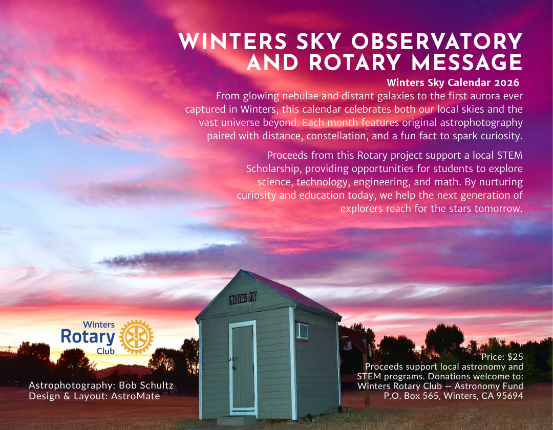 2026 Winters Sky Astronomy Calendar